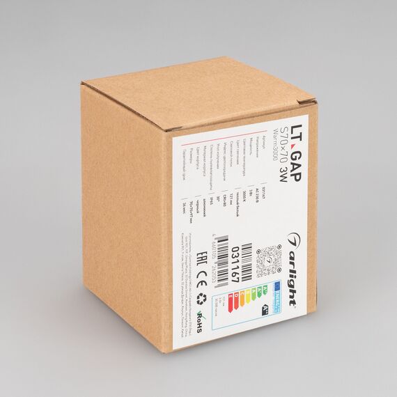 Arlight 031167 Светильник LT-GAP-S70x70-3W Warm3000 (BK, 30deg, 230V) (Arlight, IP65 Металл, 3 года) - ! УПАКОВКА СОСТОИТ ИЗ - 1 шт, изображение 12