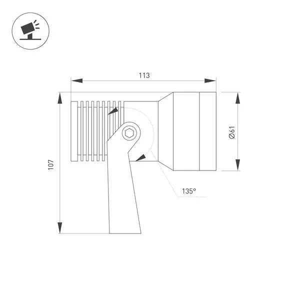 Arlight 032559 Светильник KT-RAY-COLOR-R61-12W RGB-Warm3000 (DG, 36 deg, 12V) (Arlight, IP67 Металл, 3 года) - ! УПАКОВКА СОСТОИТ ИЗ - 1 шт, изображение 12