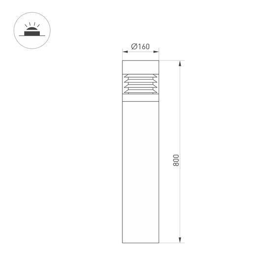 Arlight 045539 Светильник LGD-FRESNEL-BOLL-H800-20W Warm3500-MIX (GR, 290 deg, 230V) (Arlight, IP65 Металл, 5 лет) - ! УПАКОВКА СОСТОИТ ИЗ - 1 шт, изображение 14