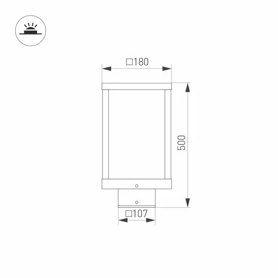 Arlight 021800 Светильник LGD-Path-Cub-H500B-12W Warm White (Arlight, IP54 Металл, 3 года) - ! УПАКОВКА СОСТОИТ ИЗ - 1 шт, изображение 7