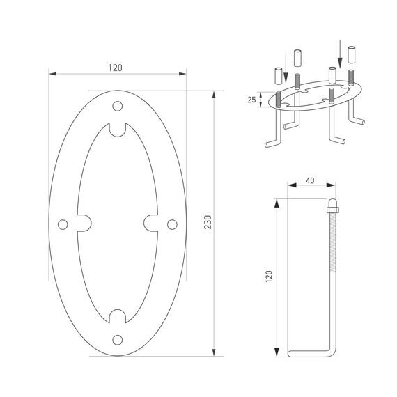 Arlight 037522 Светильник LGD-MUSE-BOLL-H2000-18W Warm3000 (DG, 328 deg, 230V) (Arlight, IP65 Металл, 3 года) - ! УПАКОВКА СОСТОИТ ИЗ - 1 шт, изображение 6