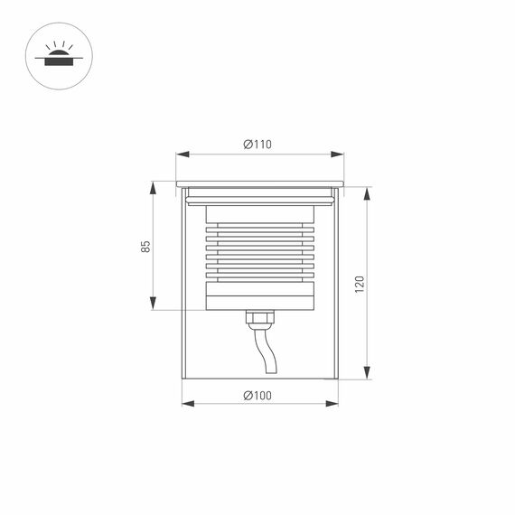 Arlight 033578 Светильник LTD-GROUND-R110-15W Day4000 (SL, 20 deg, 230V) (Arlight, IP67 Металл, 3 года) 033578, изображение 5