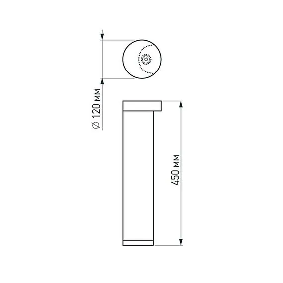 Arlight 020336 Светильник LGD-Path-Round120-H450B-12W Warm White (Arlight, IP54 Металл, 3 года) - ! УПАКОВКА СОСТОИТ ИЗ - 1 шт, изображение 9