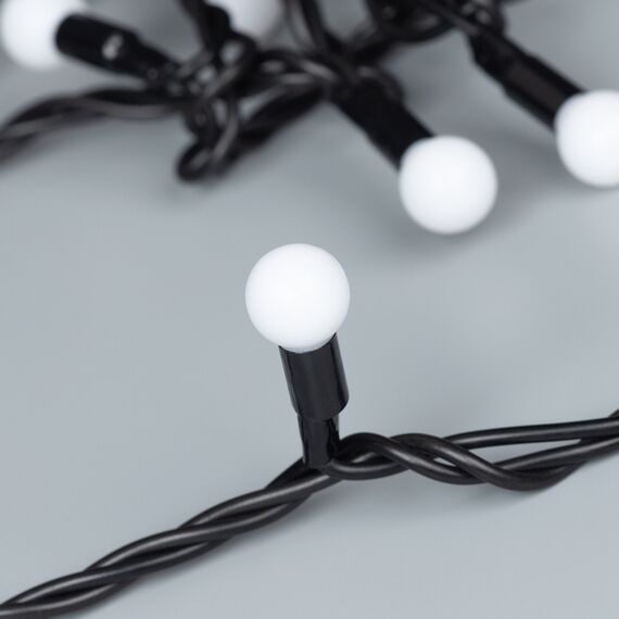 Arlight 025571 Светодиодная гирлянда ARD-BALL-CLASSIC-D13-10000-BLACK-100LED WHITE (230V, 7W) (Ardecoled, IP65) - ! УПАКОВКА СОСТОИТ ИЗ - 1 шт, изображение 8