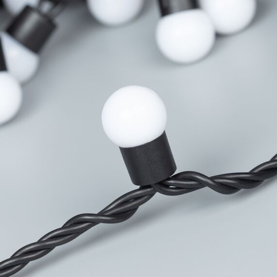 Arlight 025583 Светодиодная гирлянда ARD-BALL-CLASSIC-D17.5-10000-BLACK-100LED WHITE (230V, 7W) (Ardecoled, IP65) - ! УПАКОВКА СОСТОИТ ИЗ - 1 шт, изображение 3