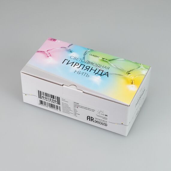 Arlight 031520 Светодиодная гирлянда ARD-STRING-CLASSIC-9000-BLACK-60LED-LIVE RGB-SPI (12V, 40W) (Ardecoled, IP65) - ! УПАКОВКА СОСТОИТ ИЗ - 1 шт, изображение 6