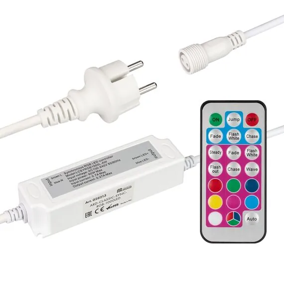 Arlight 028213 Контроллер ARD-CLASSIC-SYNC-RGB-1000LED White (230V, 80W, RF ПДУ) (Ardecoled, Закрытый) - ! УПАКОВКА СОСТОИТ ИЗ - 1 шт