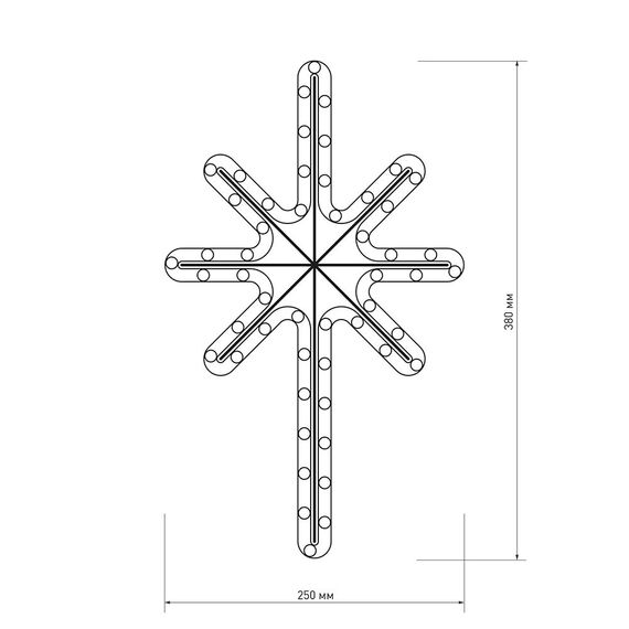 Arlight 025313 Фигура ARD-STAR-M2-380x250-36LED Warm (230V, 2.5W) (Ardecoled, IP65) - ! УПАКОВКА СОСТОИТ ИЗ - 1 шт, изображение 8