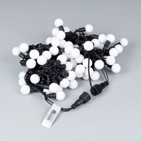 Arlight 025619 Светодиодная гирлянда ARD-BALL-CLASSIC-D23-10000-BLACK-80LED RGB (230V, 3.5W) (Ardecoled, IP65) - ! УПАКОВКА СОСТОИТ ИЗ - 1 шт, изображение 6