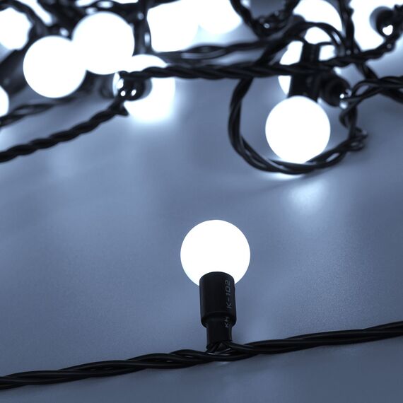 Arlight 025630 Светодиодная гирлянда ARD-BALL-CLASSIC-D23-20000-BLACK-160LED WHITE (230V, 7W) (Ardecoled, IP65) - ! УПАКОВКА СОСТОИТ ИЗ - 1 шт, изображение 2