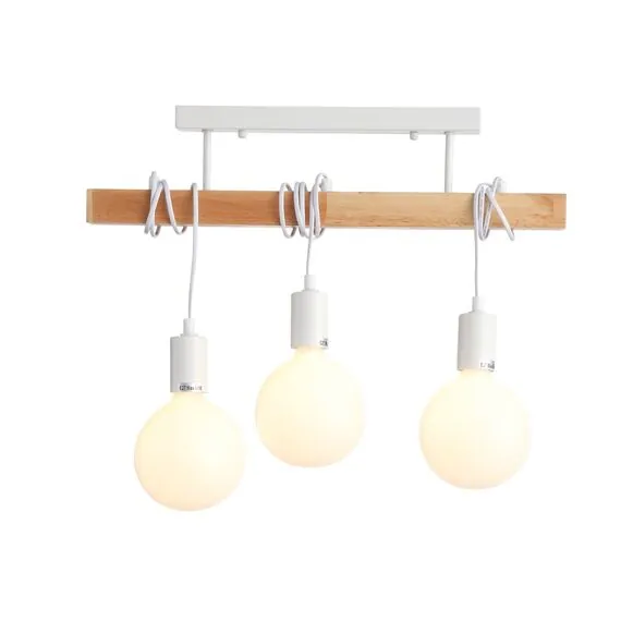 EVOLUCE SL1142.503.03 Светильник подвесной Белый, Светлое дерево E27 3*60W