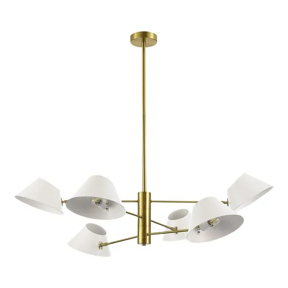 EVOLUCE SLE1253-353-06 Светильник подвесной Латунь/Белый E14 6*60W, изображение 5