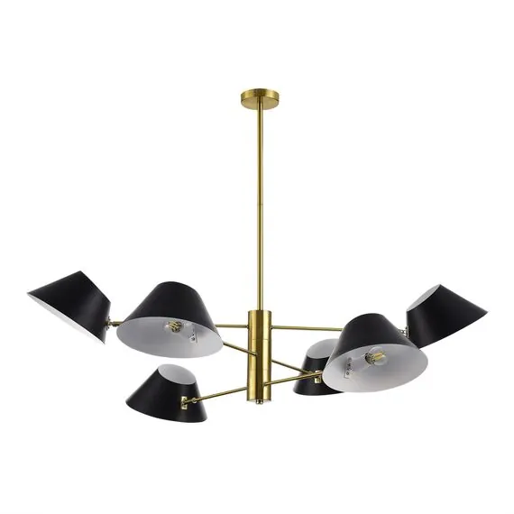 EVOLUCE SLE1253-343-06 Светильник подвесной Латунь/Черный, Белый E14 6*60W, изображение 5