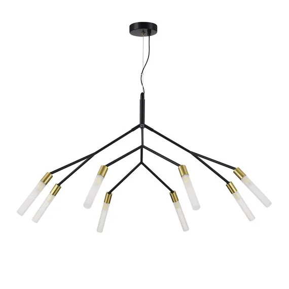 EVOLUCE SLE1129-403-08 Светильник подвесной Черный, латунь/Белый G9 8*5W