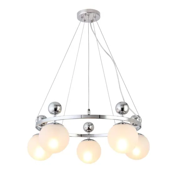 EVOLUCE SLE106103-05 Светильник подвесной Хром/Белый E27 5*60W