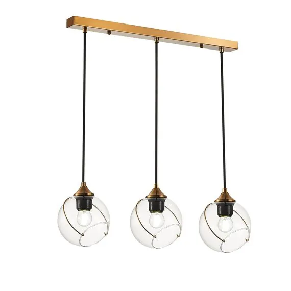 EVOLUCE SLE103103-03 Светильник подвесной Золотистый/Прозрачный E27 3*60W