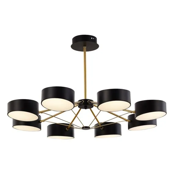 EVOLUCE SLE6005-402-08 Светильник потолочный Черный, Золотистый/Черный LED 8*10W