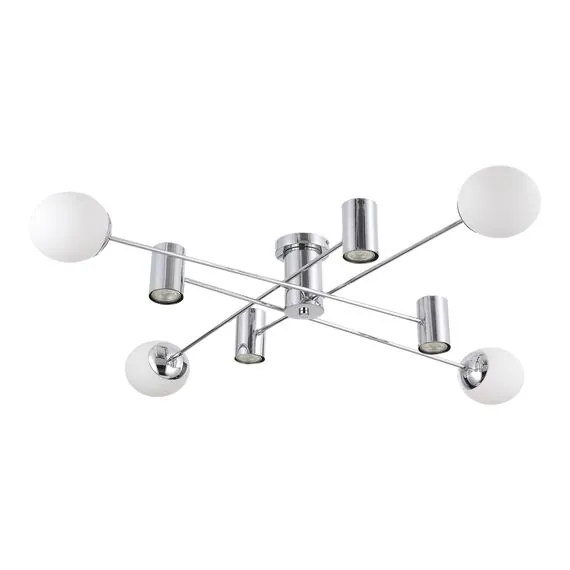 EVOLUCE SLE1105-102-08 Светильник потолочный Хром/Белый GU10+E27 4+4*5+60W