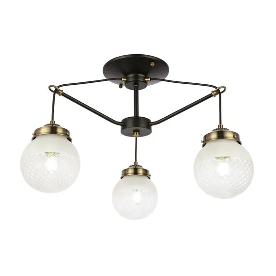 EVOLUCE SLE110302-03 Светильник потолочный Черный, Бронза/Прозрачный, Белый E27 3*60W, изображение 2