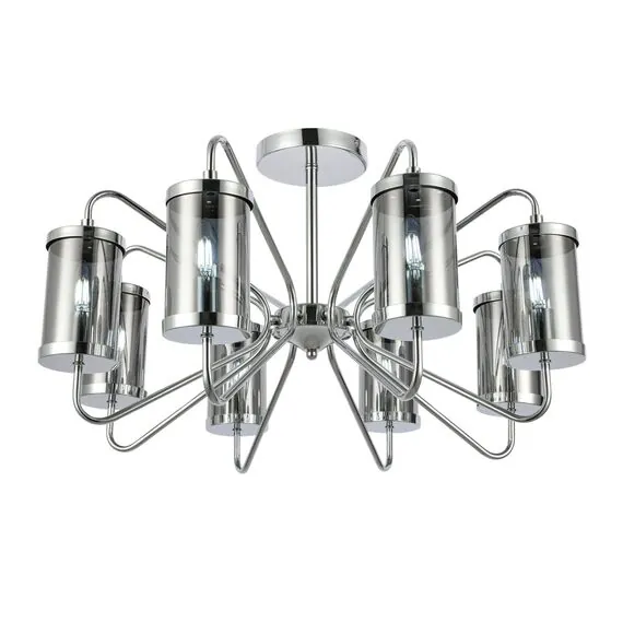 EVOLUCE SLE102302-08 Светильник потолочный Хром/Дымчатый E14 8*40W