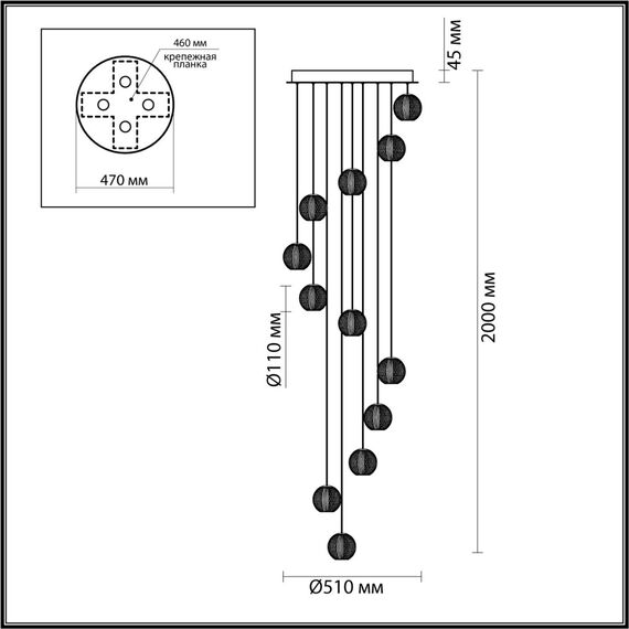 Odeon Light 5008/56L; 0046682 Люстра, изображение 4