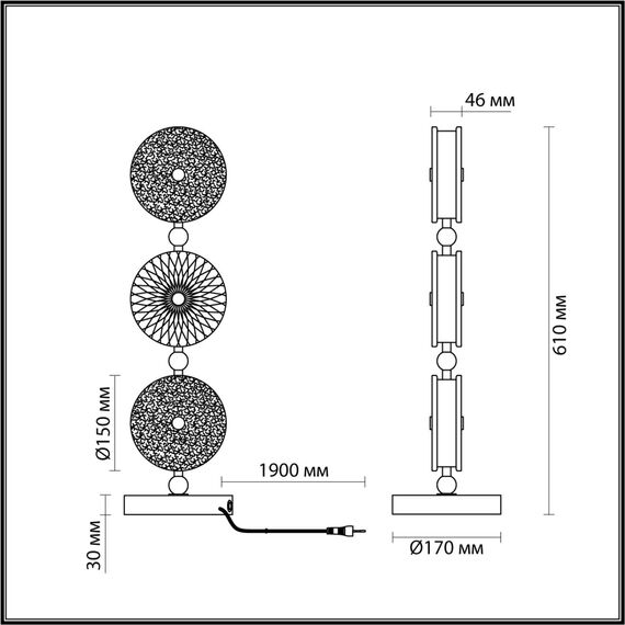 Odeon Light 5416/13TL; 0045938 Настольная лампа, изображение 5