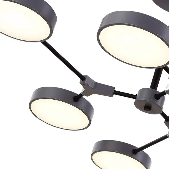 EVOLUCE SLE6003-702-06 Светильник потолочный Серый, Черный/Серый LED 6*10W, изображение 6