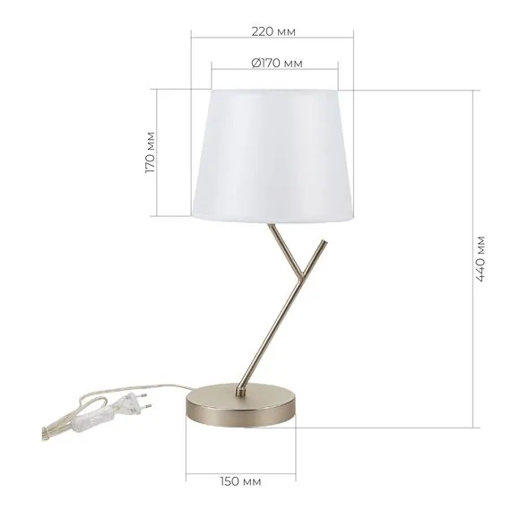 EVOLUCE SLE300104-01 Прикроватная лампа Никель/Белый E14 1*40W, изображение 2