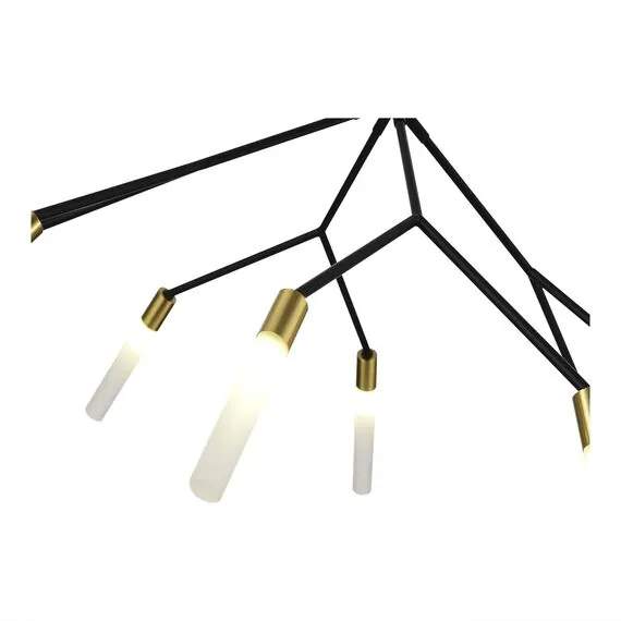 EVOLUCE SLE1129-403-08 Светильник подвесной Черный, латунь/Белый G9 8*5W, изображение 2