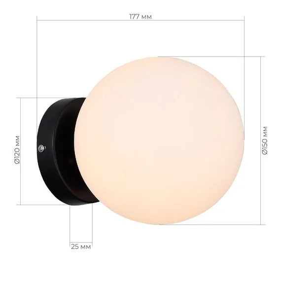 EVOLUCE SL717.401.01 Светильник настенный Черный/Белый E27 1*40W, изображение 3