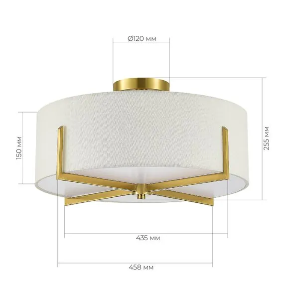 EVOLUCE SLE3010-302-04 Светильник потолочный Латунь/Белый E27 4*60W, изображение 6