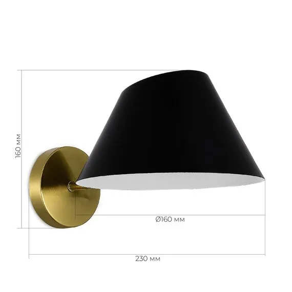 EVOLUCE SLE1253-301-01 Светильник настенный Латунь/Черный,Белый E14 1*60W, изображение 3