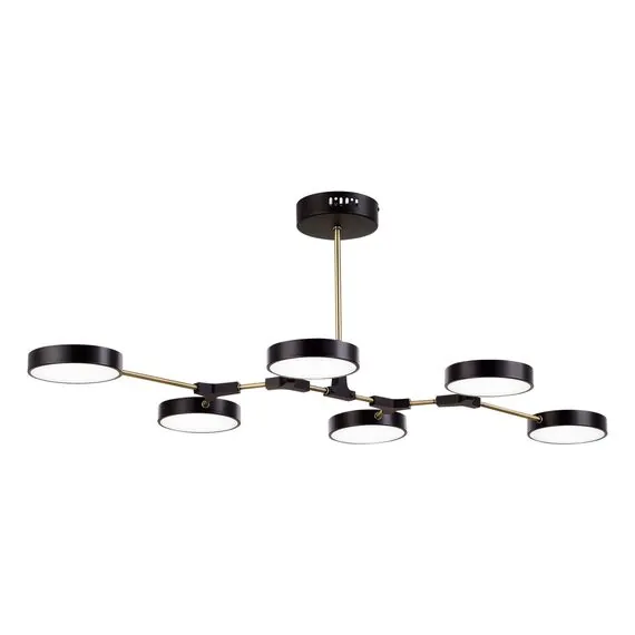 EVOLUCE SLE6004-402-06 Светильник потолочный Черный, Латунь/Черный LED 6*10W, изображение 2