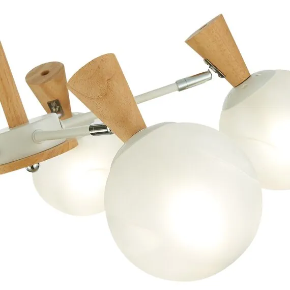 EVOLUCE SLE220702-05 Светильник потолочный Белый, Светлое дерево/Белый E14 5*40W, изображение 2