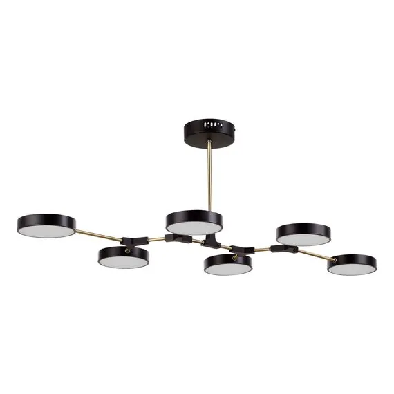 EVOLUCE SLE6004-402-06 Светильник потолочный Черный, Латунь/Черный LED 6*10W, изображение 4