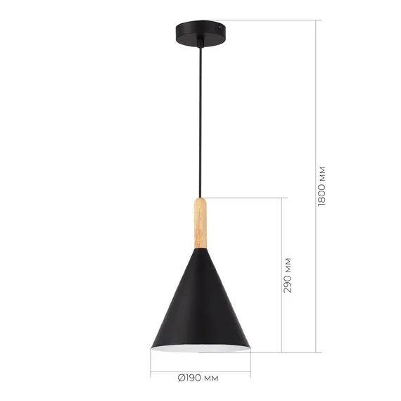 EVOLUCE SLE1255-403-01 Светильник подвесной Черный/Черный E27 1*40W, изображение 2