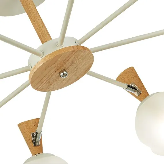 EVOLUCE SLE220702-08 Светильник потолочный Белый, Светлое дерево/Белый E14 8*40W, изображение 2