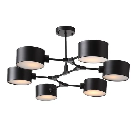 EVOLUCE SLE183402-06 Светильник потолочный Черный/Черный E14 6*60W, изображение 3