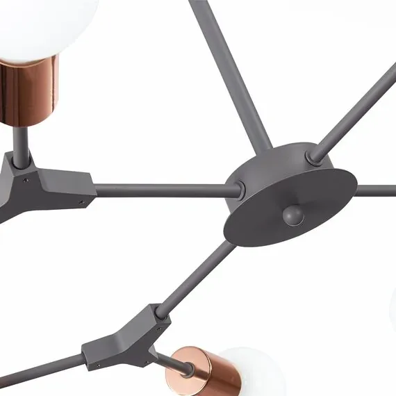 EVOLUCE SLE106403-08 Светильник потолочный Серый, Розовое золото E27 8*60W, изображение 4