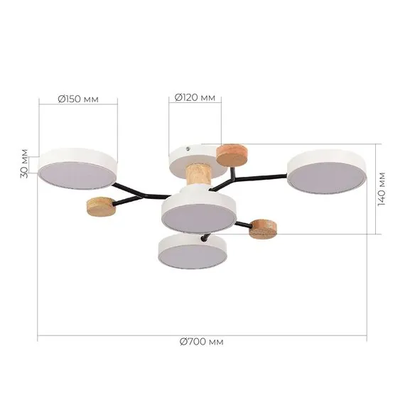 EVOLUCE SLE6006-502-04 Светильник потолочный Белый/Белый LED 4*12W 3000K/4500K/6000K, изображение 7