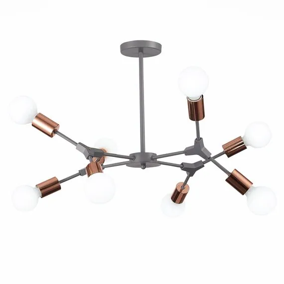 EVOLUCE SLE106403-08 Светильник потолочный Серый, Розовое золото E27 8*60W, изображение 2