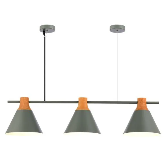 EVOLUCE SLE125113-03 Светильник подвесной Серый/Серый, Светлое дерево E14 3*40W