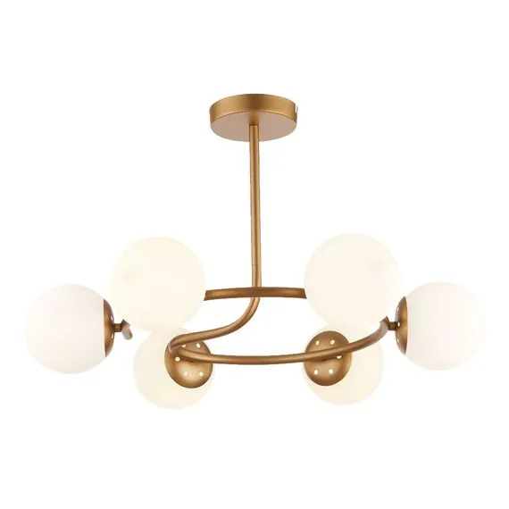 EVOLUCE SLE220602-06 Светильник потолочный Золотистый/Белый E14 6*40W