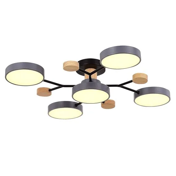 EVOLUCE SLE6006-702-05 Светильник потолочный Серый/Серый LED 5*12W 3000K/4500K/6000K, изображение 2