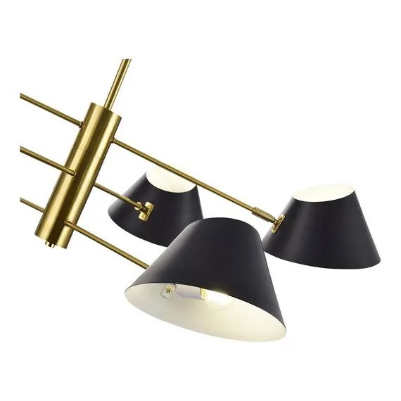 EVOLUCE SLE1253-343-06 Светильник подвесной Латунь/Черный, Белый E14 6*60W, изображение 2