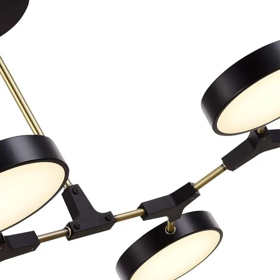 EVOLUCE SLE6004-402-06 Светильник потолочный Черный, Латунь/Черный LED 6*10W, изображение 6