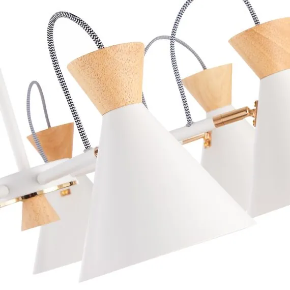 EVOLUCE SLE125102-07 Светильник потолочный Белый, Золотистый/Белый, Светлое дерево E14 7*40W, изображение 2