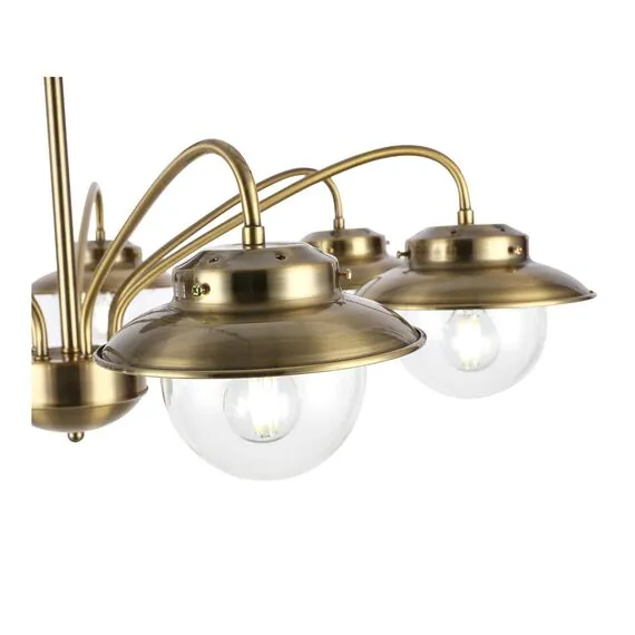 EVOLUCE SLE110102-07 Светильник потолочный Античная бронза/Прозрачный E14 7*40W, изображение 4