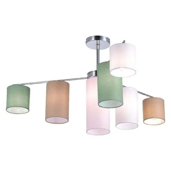 EVOLUCE SLE300602-07 Светильник потолочный Хром/Белый, Бежевый, Зеленый E14 7*40W, изображение 2