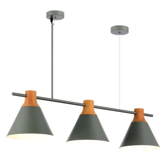 EVOLUCE SLE125113-03 Светильник подвесной Серый/Серый, Светлое дерево E14 3*40W, изображение 2